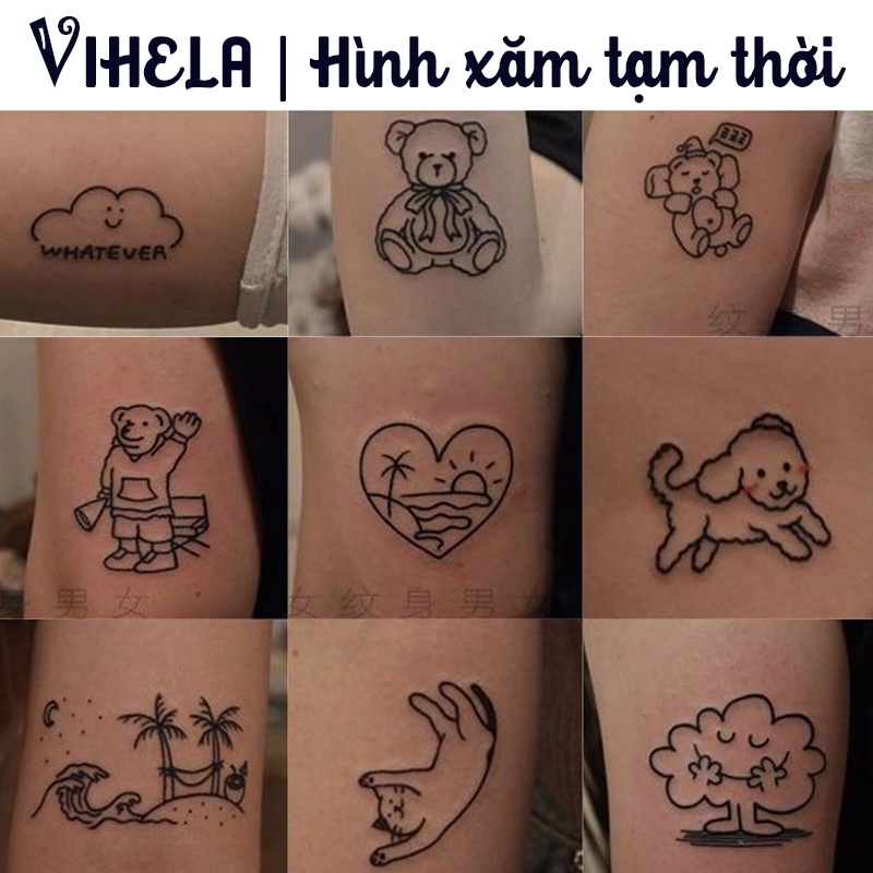 Hình xăm dán tạm thời chống nước MAGIC TATTOO lên hình ngay VIHELA DS 007