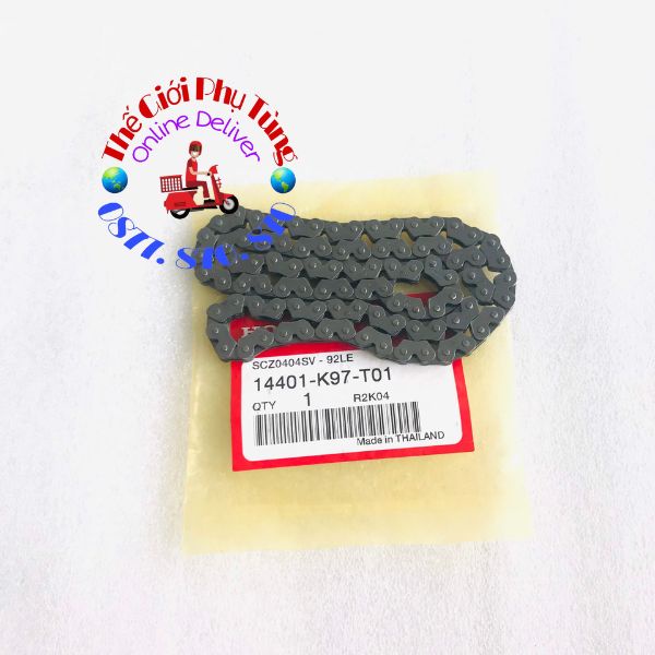 Sên  cam 92 mắt Vario, Click thái, Ab 125, PCX, SH Việt... Zin Honda Thái Lan - 14401-K97-T01