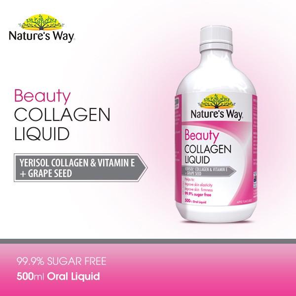 Collagen nước nature’s way beauty collagen liquid 500ml chống lão hóa, sáng hồng giảm nhăn da