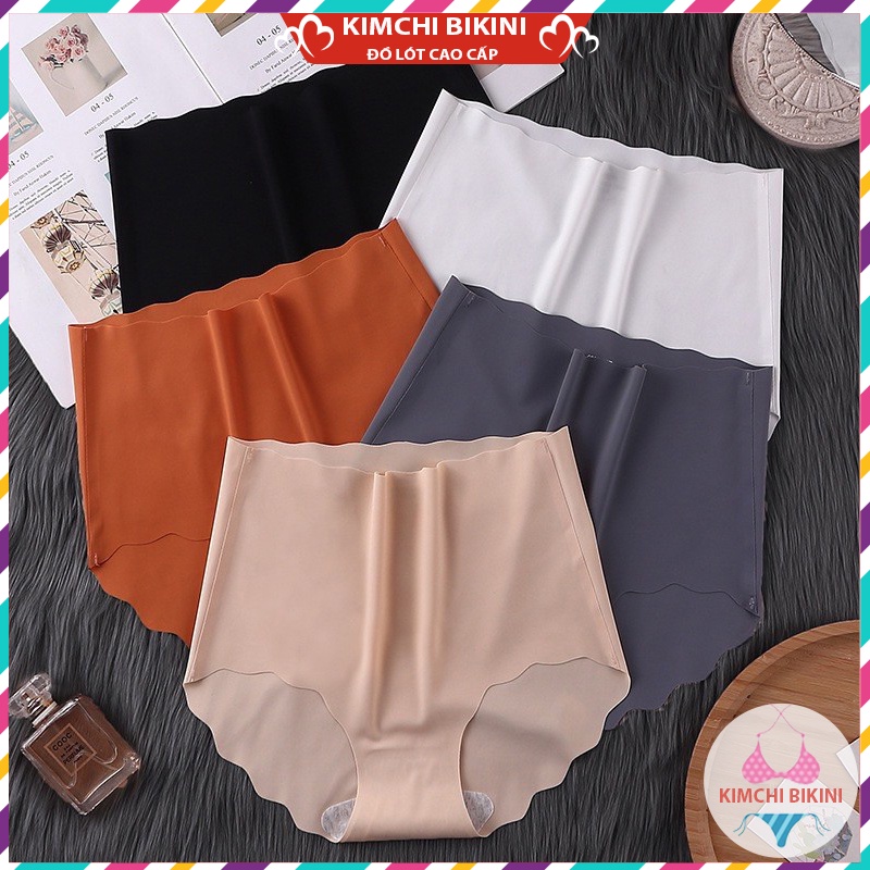 Combo 10 quần lót nữ băng lụa lưng KIMCHIBIKINI Set 10 quần nót nữ viền sóng cao cấp QL009