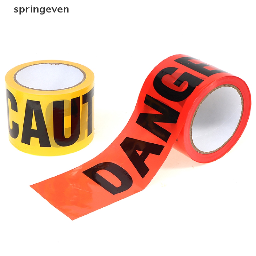Springeven 100M Construction Yellow Caution Tape Truck Party Festival Warning Tape Decor RFT