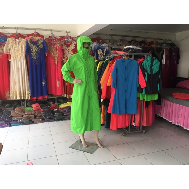 Áo mưa cánh dơi trơn không kính vải tráng mủ Hàn Quốc siêu bền đẹp