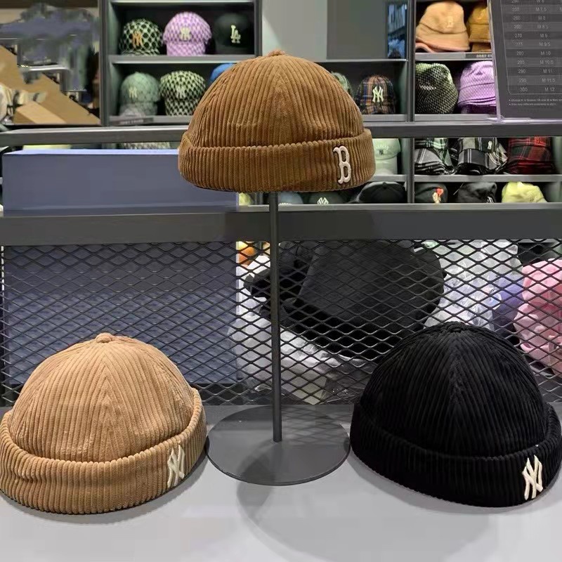 Mũ beret B Vải Nhung Màu Trơn Không Vành Phong Cách Hàn Quốc Unisex