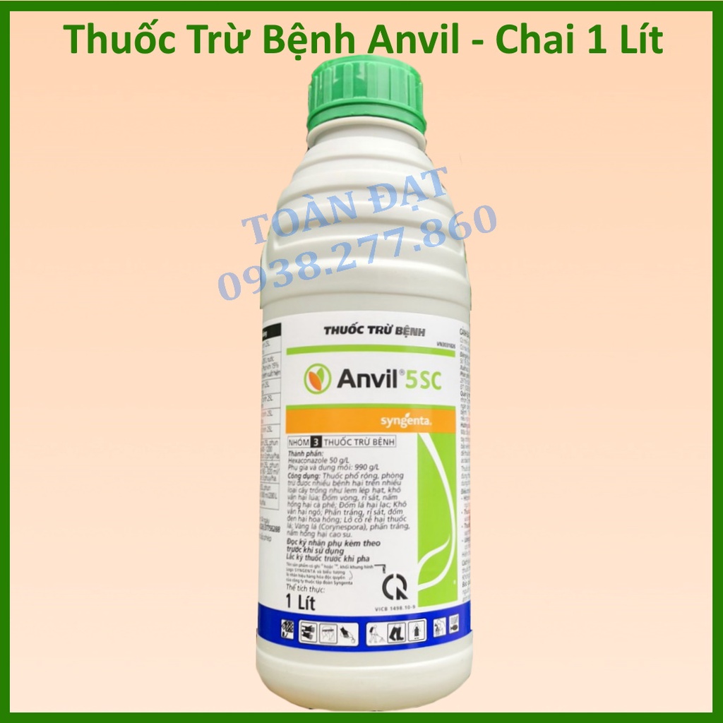 Thuốc trừ bệnh Anvil 5SC 1 lít hãng Syngenta, chuyên Thán Thư - Đốm Lá - Rỉ Sắt