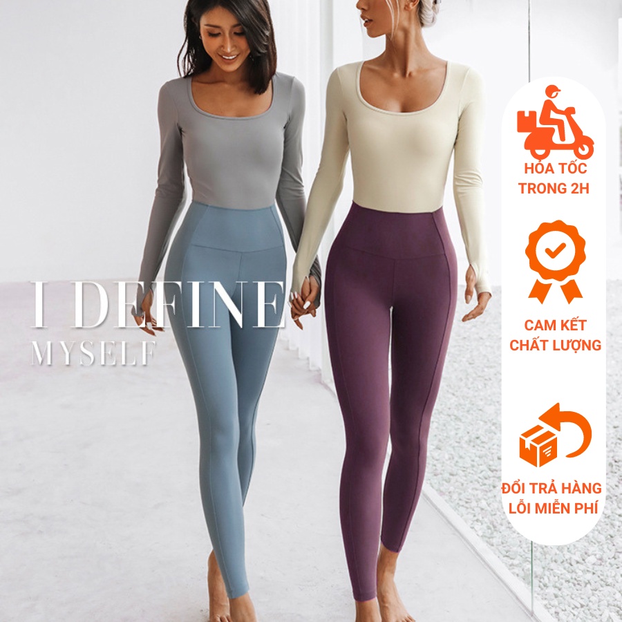 Bộ liền thân Yoga tay dài dài phối màu hở lưng
