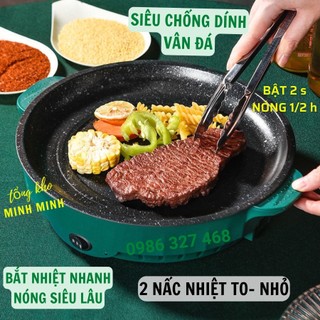 Chảo nướng điện mini, bếp nướng điện, nướng thịt bbq hàn quốc- 26cm,
