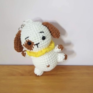 Móc khoá bằng len handmade - Chó đốm