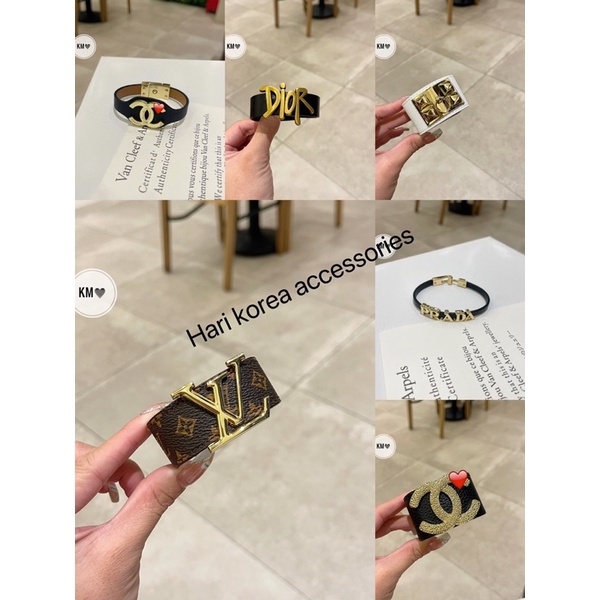 Lắc tay xinh / vòng tay da thật / phụ kiện / trang sức / Harikorea accessories