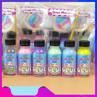Bộ Kit Mini Làm Slime Cơ Bản Đủ Màu Vàng/Hồng/Tím/Xanh Lá/Xanh Dương (Có Hướng Dẫn Đầy Đủ)