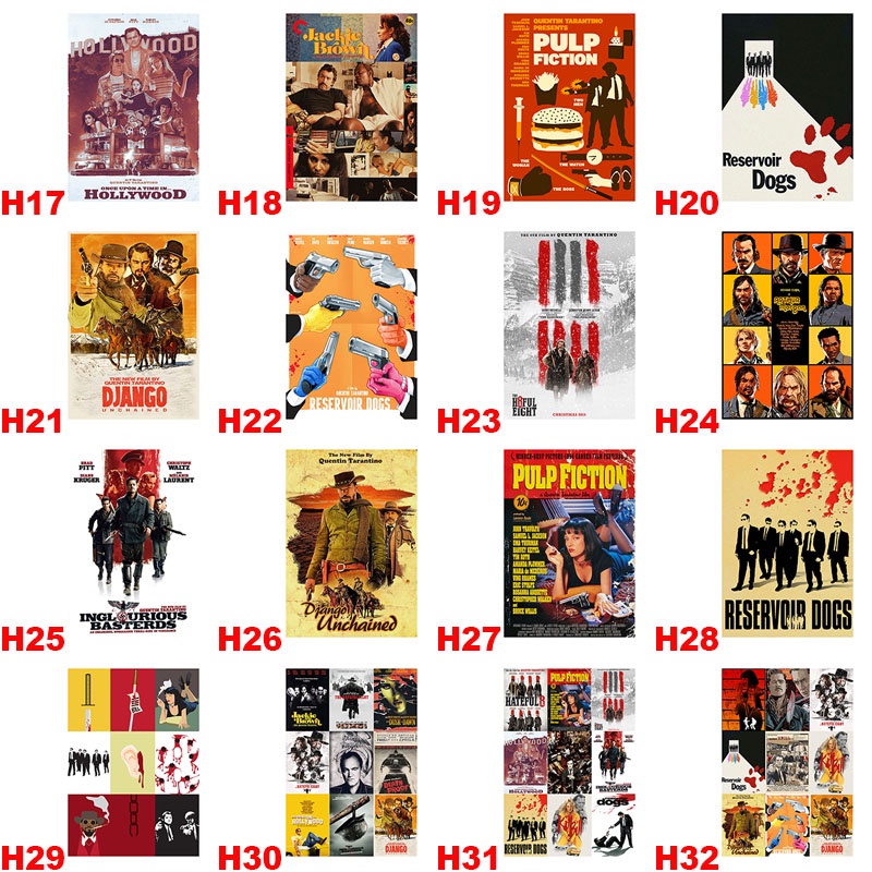 Poster Giấy Kraft In Hình Phim Kill Bill Pulp Fiction Trang Trí Phòng Khách Phong Cách Vintage