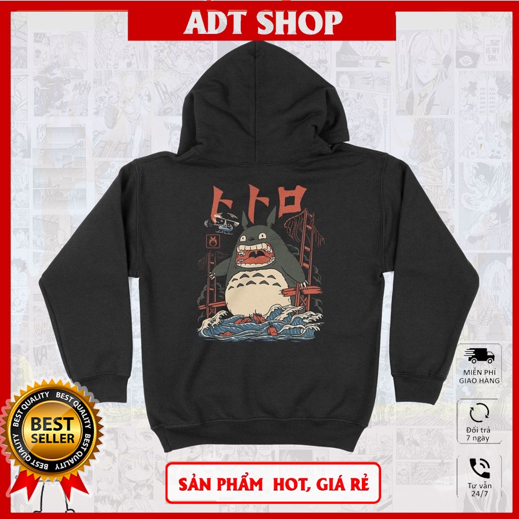 Áo Hoodie Kaiju Totoro - Ghibli Unisex Anime, Nỉ Bông nam nữ
