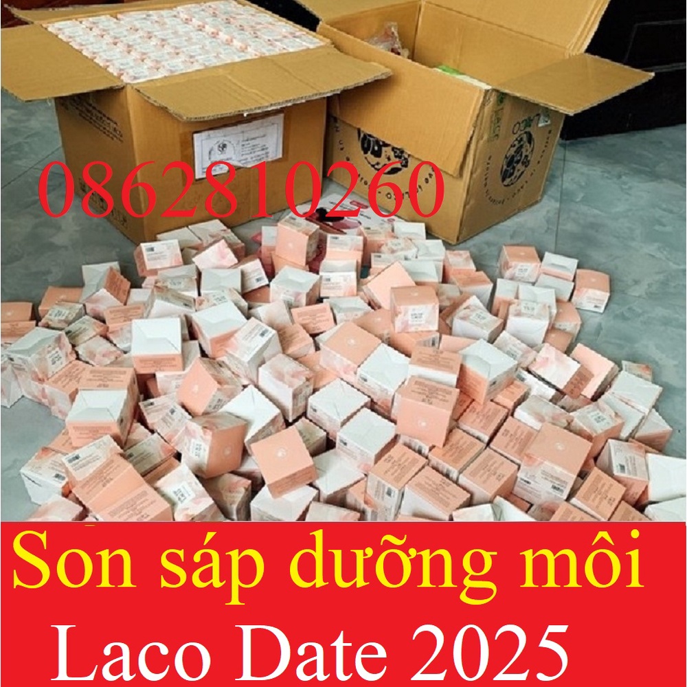 Son sáp dưỡng môi Laco 10g, mờ thâm từ hoa hồng tươi, dưỡng môi, chống khô môi, giúp môi hồng tự nhiên