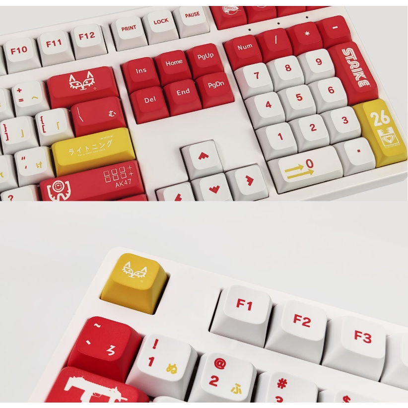 137 Phím Bloodsport Keycaps XDA Profile anime PBT Dye Sub Bàn phím cơ học Keycap