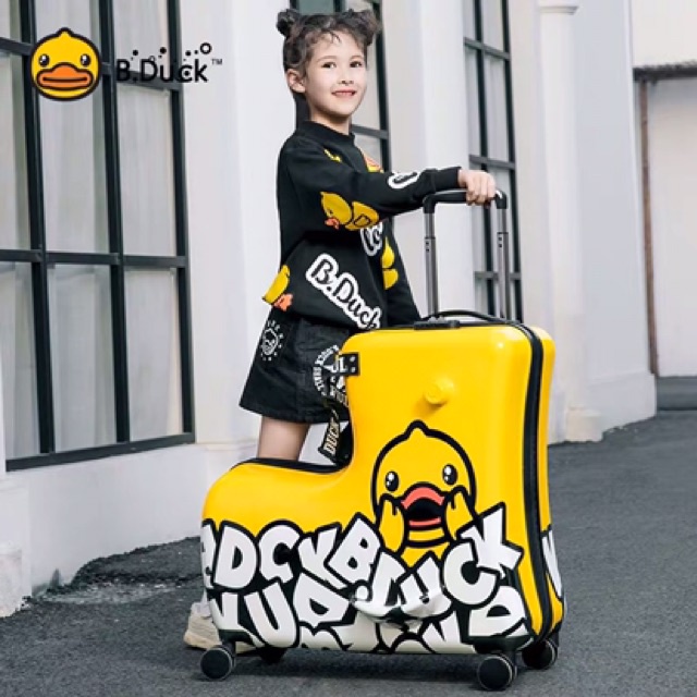 Vali BDuck Cho Bé Size 20inch / 24inch - Kiêm Xe Kéo 4 Bánh & Chân Xoay 360° - Hàng Chính Hãng