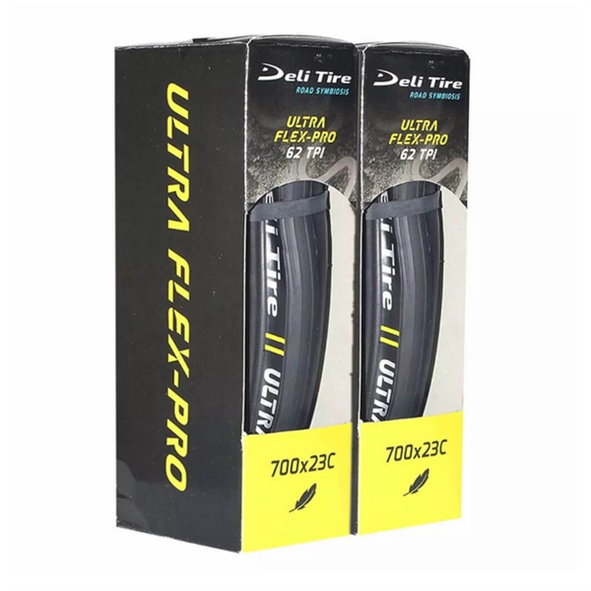 Lốp gấp xe đạp Deli Black Skinwall Mã SA 205 Đen bề mặt nhẵn 700x23C