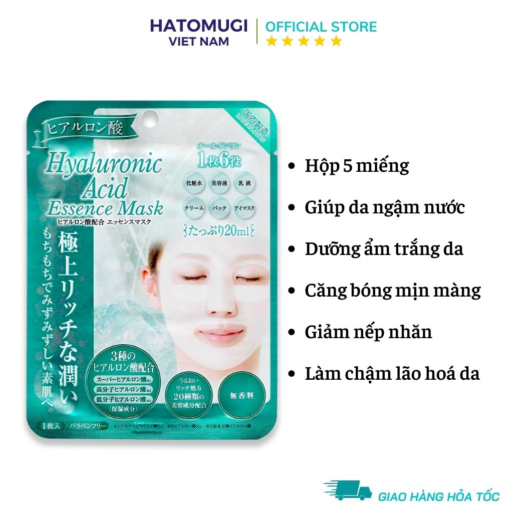 Mặt nạ cấp ẩm tinh chất Hyaluronic Acid Essence Mask giúp làn da ngậm nước bóng khỏe, ngăn ngừa lão hóa