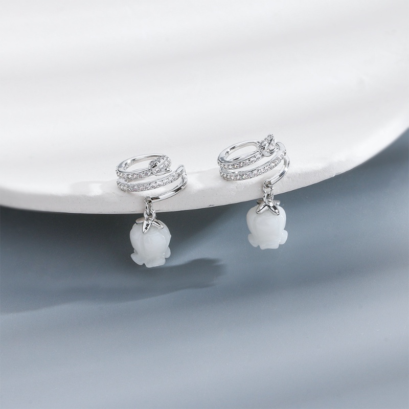 Kẹp tai nhiều lớp, kẹp tai tulip, kẹp tai không dị ứng, bông tai kiểu Hàn Quốc, kẹp tai mặt dây chuyền, bông tai nữ