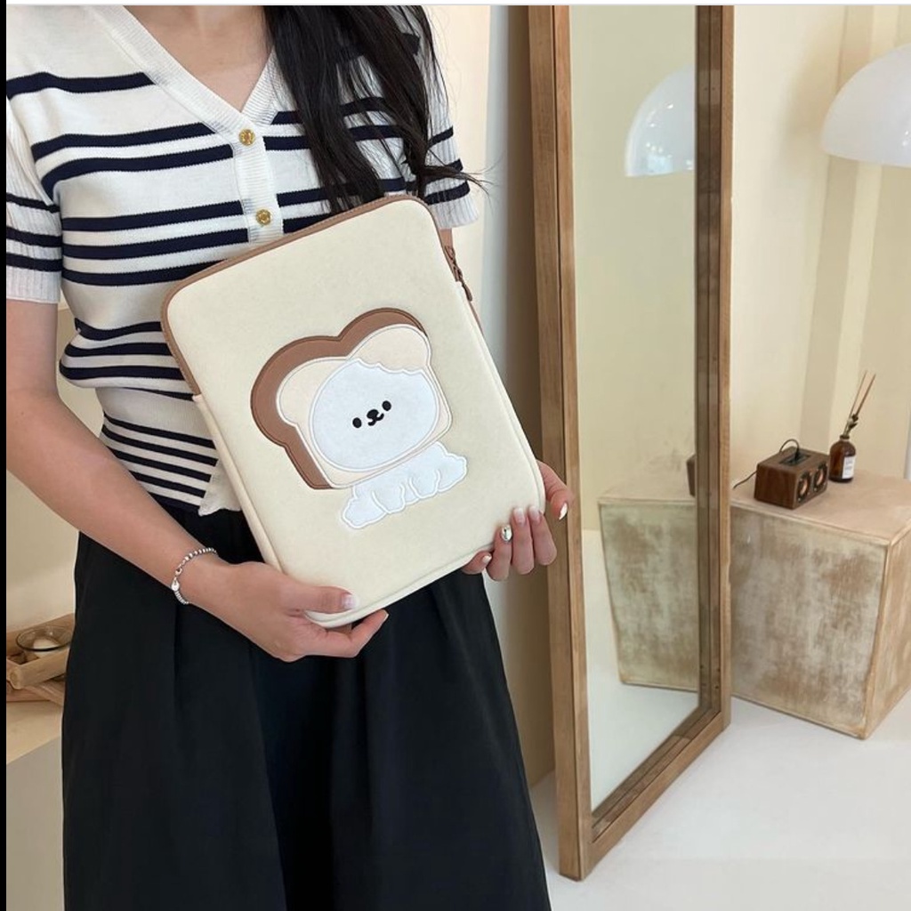 Túi Đựng Laptop Chống Sốc Họa Tiết Hoạt Hình Phong Cách Hàn Quốc