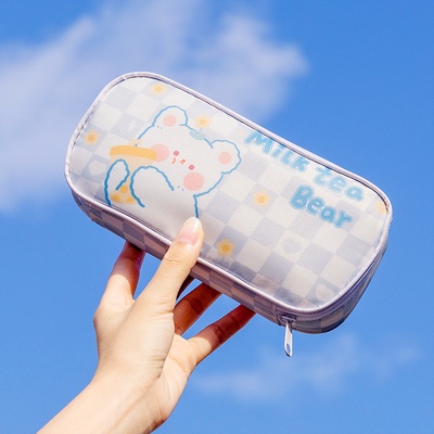 Bóp Viết Học Sinh Cấp 2 Dễ Thương, Hộp Bút Cute Chống Nước Khóa ZIpper Nhiều Ngăn