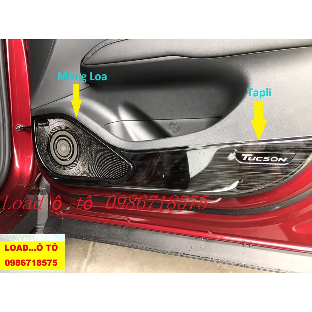 Ốp Tapli Cánh Cửa, Màng Loa Xe Huyndai Tucson 2022-23 Mẫu Mới Vân Titan Cao Cấp