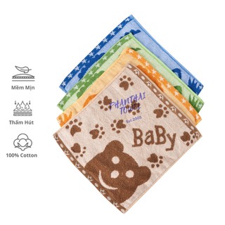 Khăn vuông cho trẻ 100% cotton bông nở siêu sịn 30x30cm #Oanh