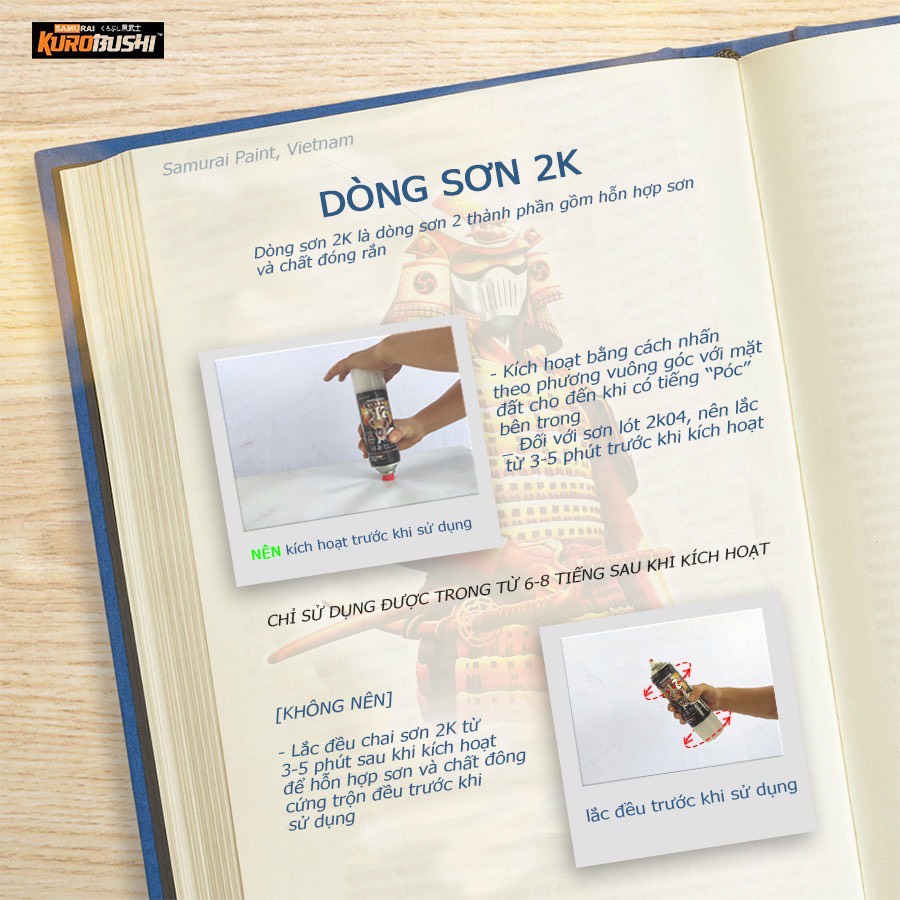 Sơn xịt Samurai đủ loại màu Sơn lót, sơn bóng, sơn chịu nhiệt, sơn pô, sơn chống cháy, sơn xịt xe máy cao cấp