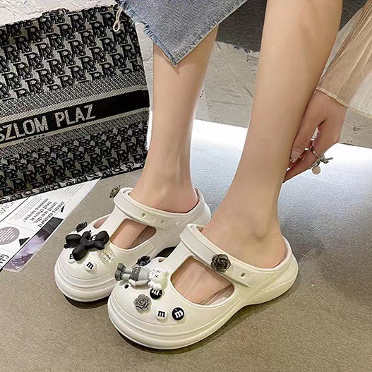 Dép Crocs búp bê đế cao 5cm siêu bền B14