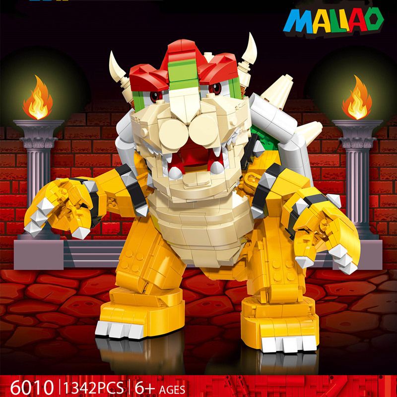 Đồ chơi Lắp ráp Mô hình 6010 MOC Super Mario The Mighty Bowser Collectible Figure Fit 7141