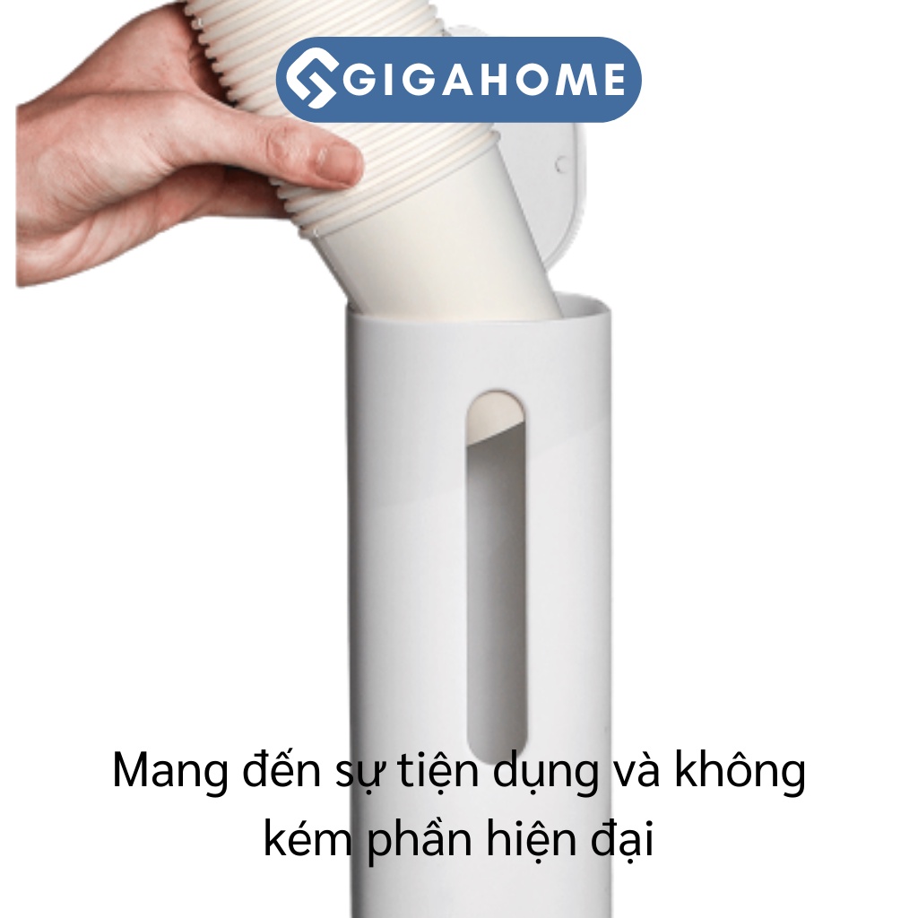 Hộp Đựng, Rút Cốc Giấy Tự Động GIGAHOME Có Nắp Đậy, Treo Tường Tiện Ích 9533