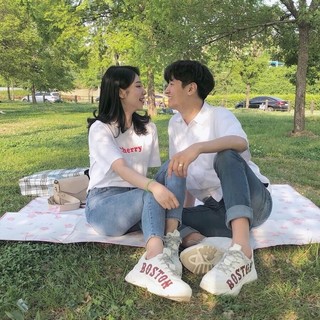 Giày thể thao MLB chữ Boston đỏ