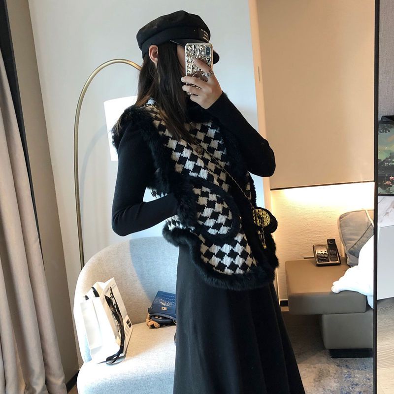 Áo Khoác Lông Không Tay Thời Trang Thu Đông Phong Cách Retro Cho Nữ