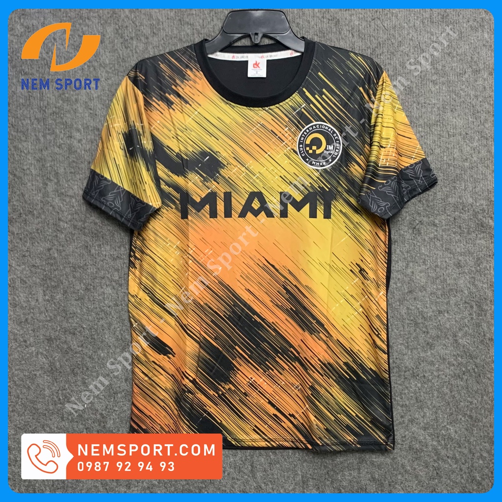 Bộ Quần Áo Bóng Đá MIAMI Màu Vàng Đen Sân Khách Mới 22/23