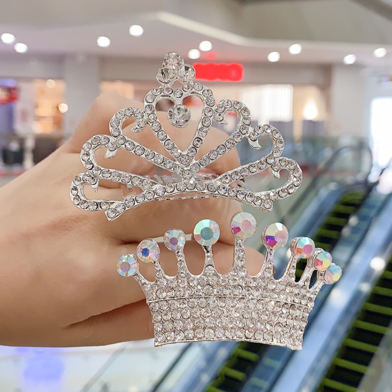 Kẹp Tóc Vương Miện Đính Đá Dễ Thương Cho Bé
