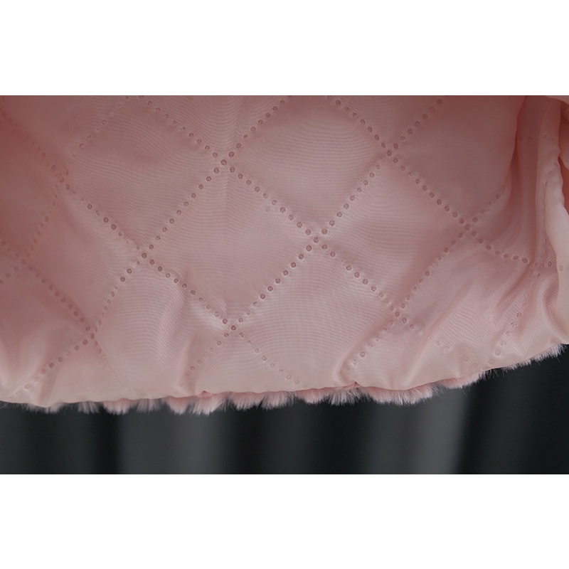 Áo Khoác Lông Dày Màu Trơn Đính Nơ Thời Trang Mùa Đông Mới Cho Bé Gái 0-3 Tuổi