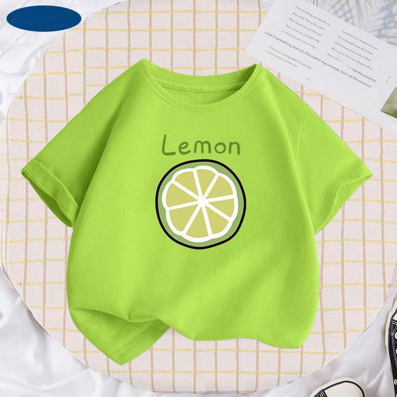 ND 06 Áo Cho Bé Gái Phom dáng rộng thoải mái Họa Tiết Quả Chanh Dễ Thương