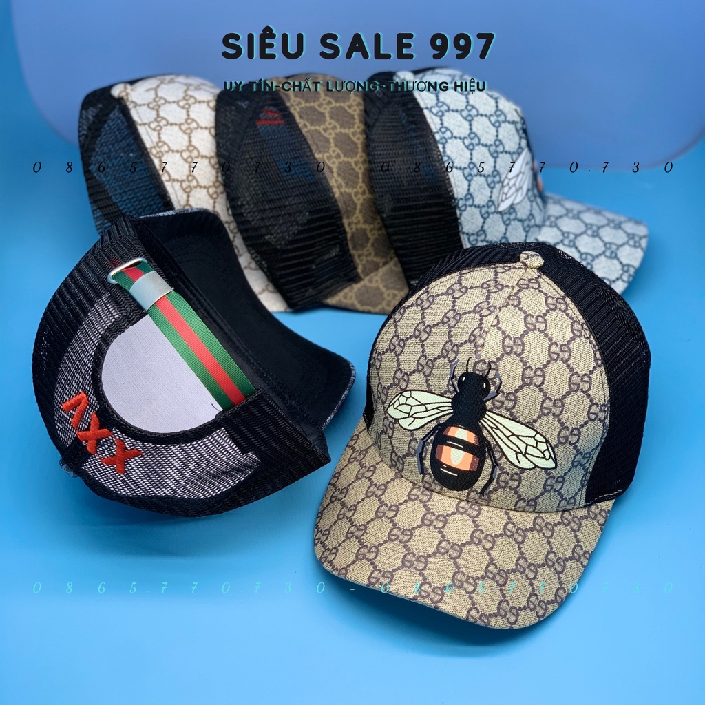 NÓN KẾT CON ONG PHỐI LƯỚI CAO CẤP FULL ĐEN NGẦU THỜI TRANG NAM NỮ