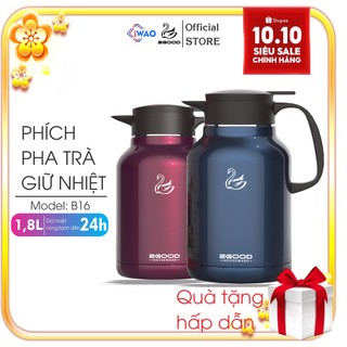 Phích Pha Trà, Bình Giữ Nhiệt, Bình Ủ 2GOOD B16 (1.8L) Hàng Chính Hãng Giữ Nhiệt Nóng Lạnh Suốt 24h