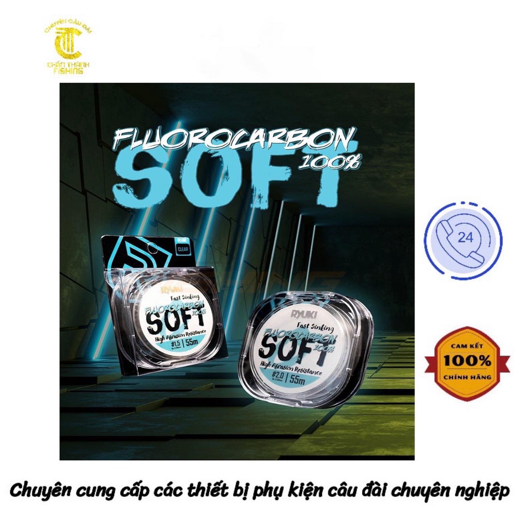 Dây Câu RYUKI Fluorocarbon Soft - câu đài
