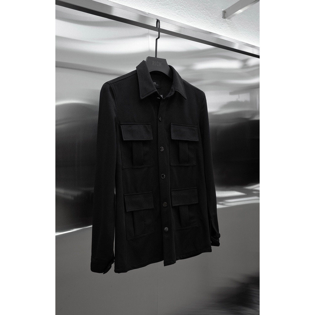 Áo sơ mi hoạ tiết 4 túi RICH - AS050
