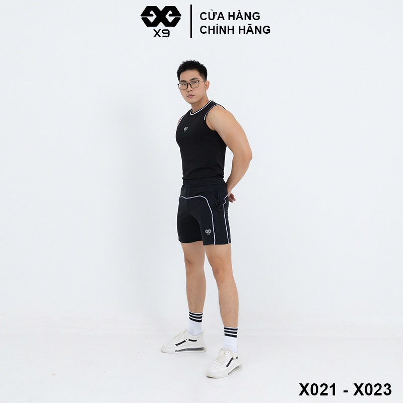 Áo Thun Tanktop 3 Lỗ Nam Bo Viền 1 Nữa Tập Gym Thể Thao Chạy Bộ - X9 Sportswear - X021
