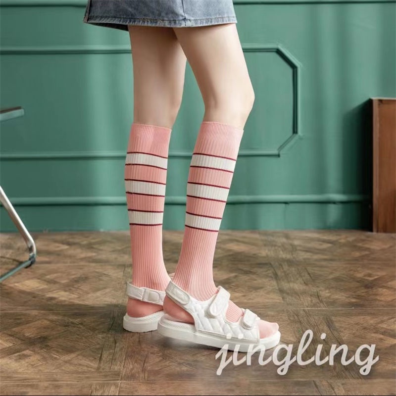 Tất Bắp Chân Dài Tới Đầu Gối Phong Cách Preppy JK Cho Nữ