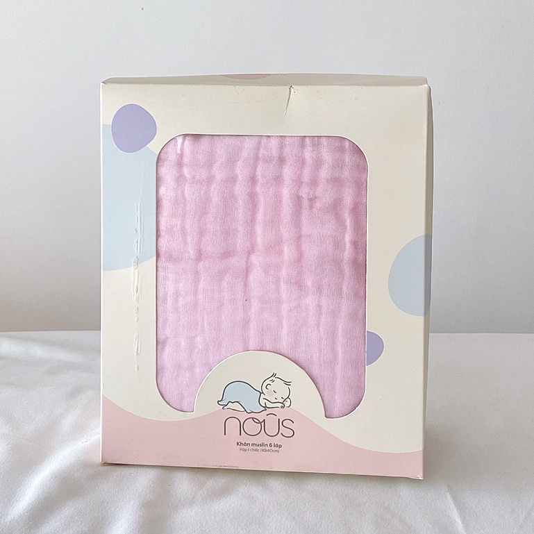 Khăn tắm Musilin 6 lớp Nous kt 110 x 110 cm