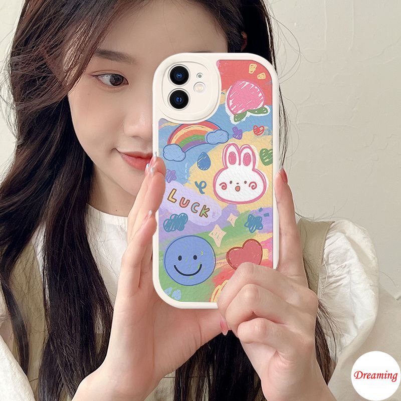 Ốp lưng điện thoại cho Redmi Note 11 11S 10 10S 9S 9 8 7 10C 10A 9C 9A 9T X3 NFC GT M3 Pro 5G 4G Oval Big Eye Soft Phone Case Motif Nice Luck Rainbow