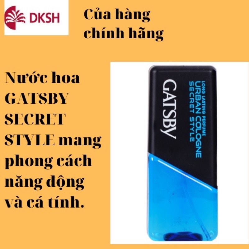 Nước hoa nam chính hãng khô mini thơm lâu Gatsby Urban Cologne Secret Style
