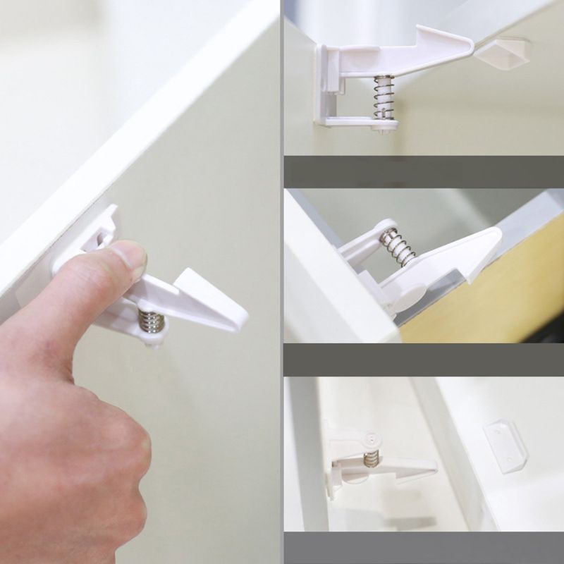 Dụng Cụ Khóa Cửa Lò Xo Xoay Đa Năng Chuyên Nghiệp An Toàn Cho Bé