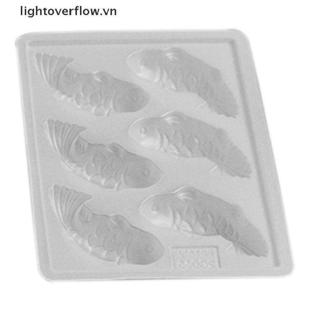 1 Khuôn Làm Bánh / Xà Phòng 6 Lỗ Bằng Silicon Hình Cá Chép 3D DIY