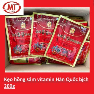 [combo 10 gói] kẹo hồng sâm vitamin Hàn Quốc bịch 200g/bịch  loại ngon