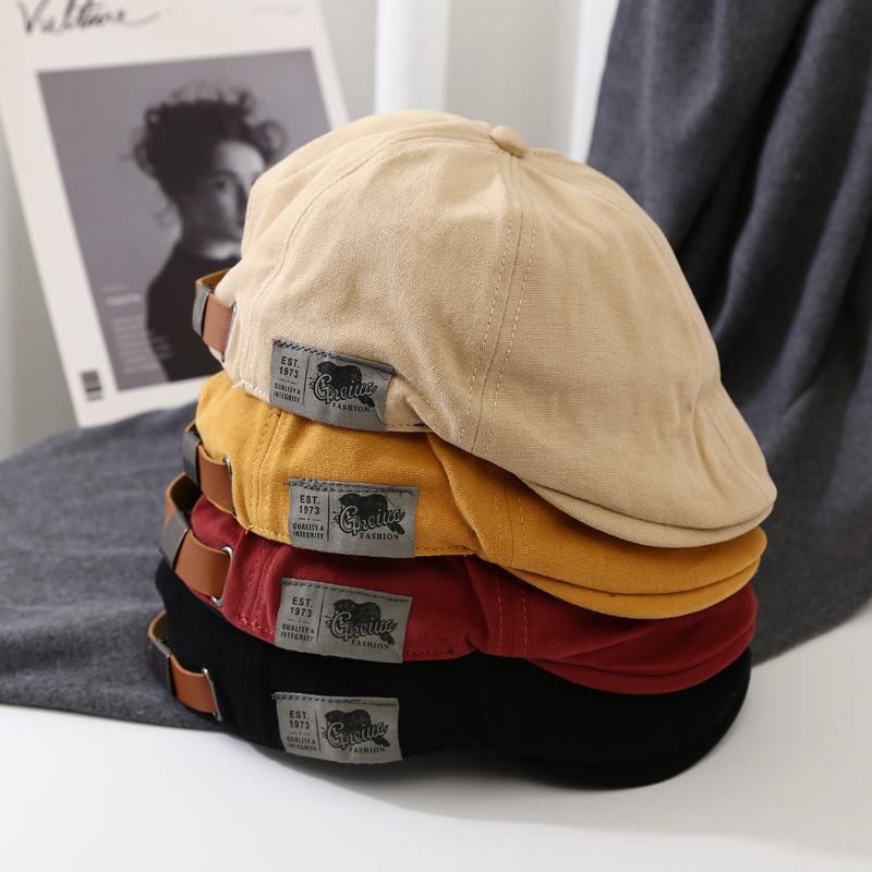 Nón beret mỏ vịt trơn màu thời trang phương tây cổ điển dành cho nam và nữ