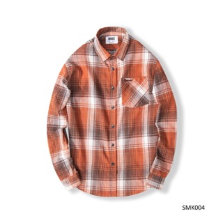Áo Sơ Mi Nam Flannel Dekace HT Kẻ Vải Cotton Dạ Form Rộng