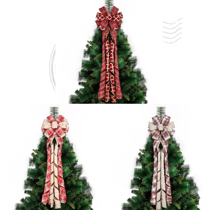 Phụ kiện trang trí noel nơ dài 1m NV07